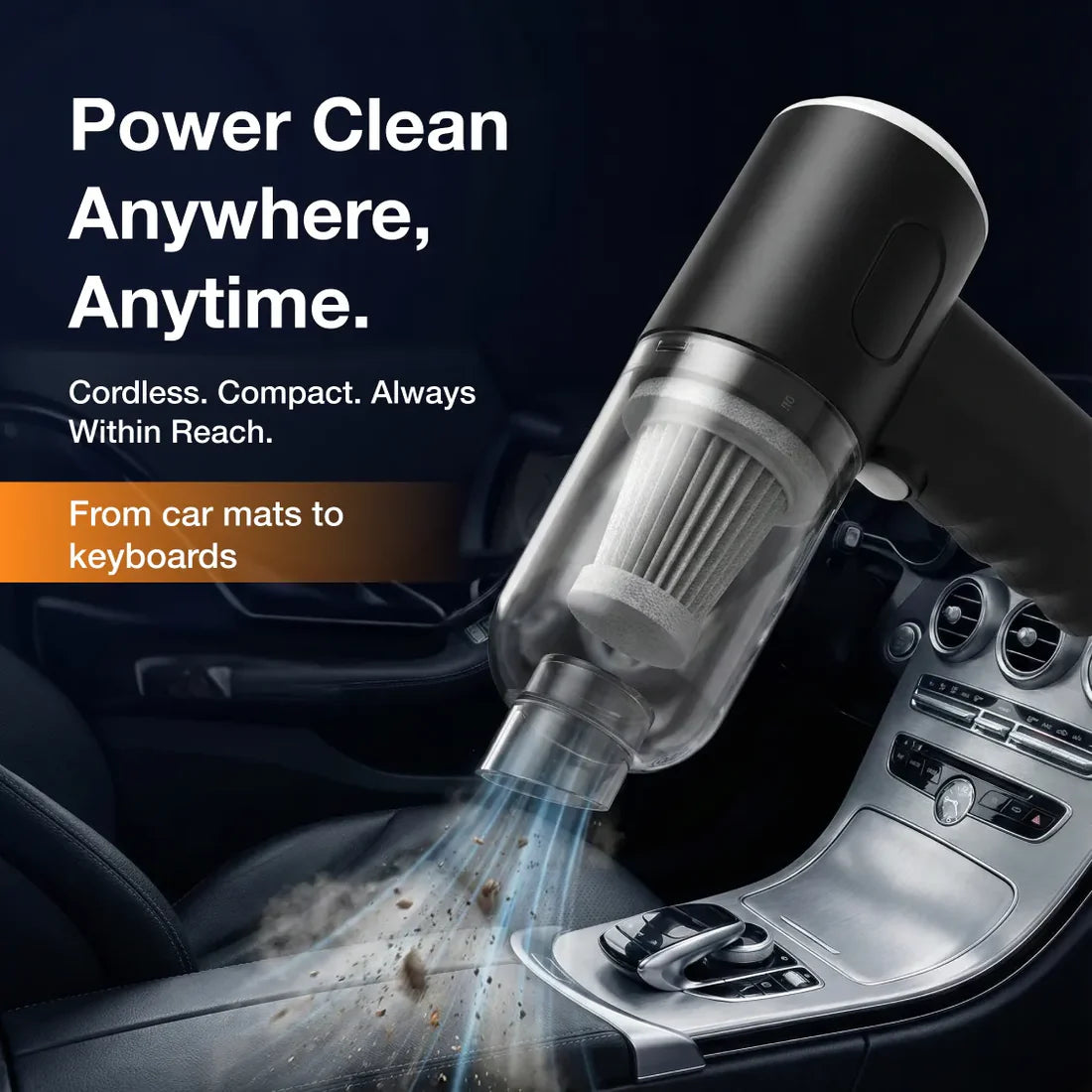 3-in-1 Wireless Portable  Vacuum Cleaner for Car, Home & Keyboard | Rechargeable Handheld Dust Cleaner