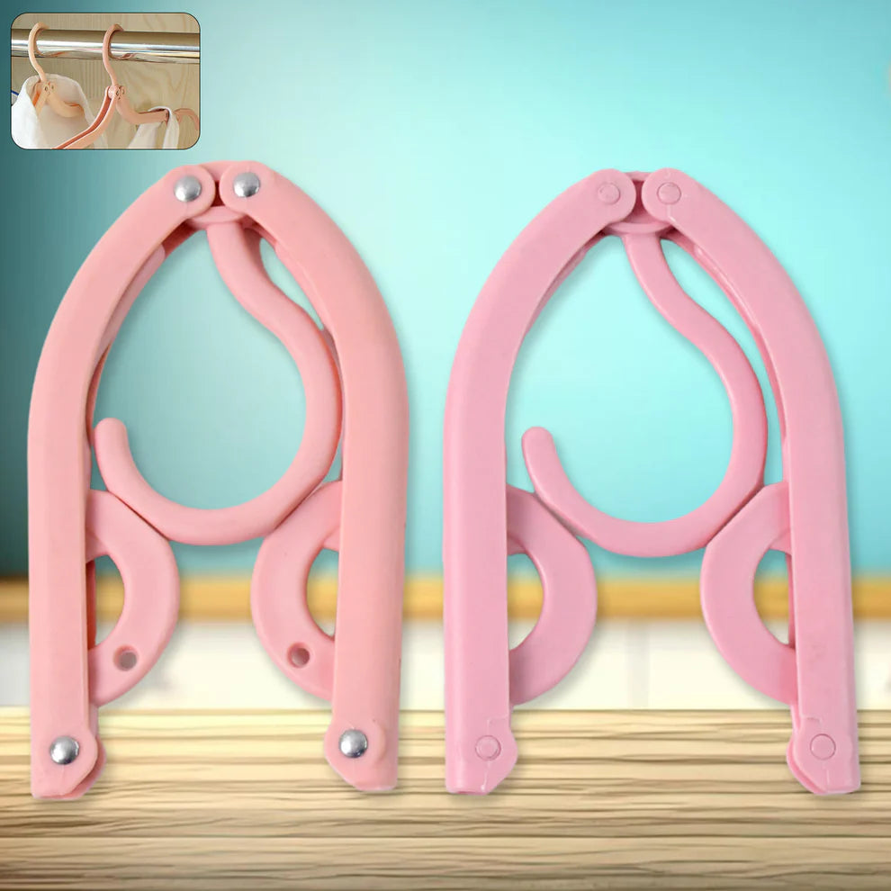 Foldable Travel Clothes Hanger | Portable Space-Saving Anti-Slip Clothes Hanger for Shirts, Pants, Dresses & Baby Clothes | 1 Piece