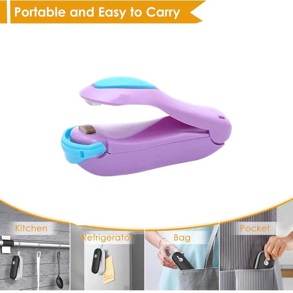 Portable Mini Heat Sealer – Handheld Plastic Bag Sealing Machine | Keep Food Fresh Longer