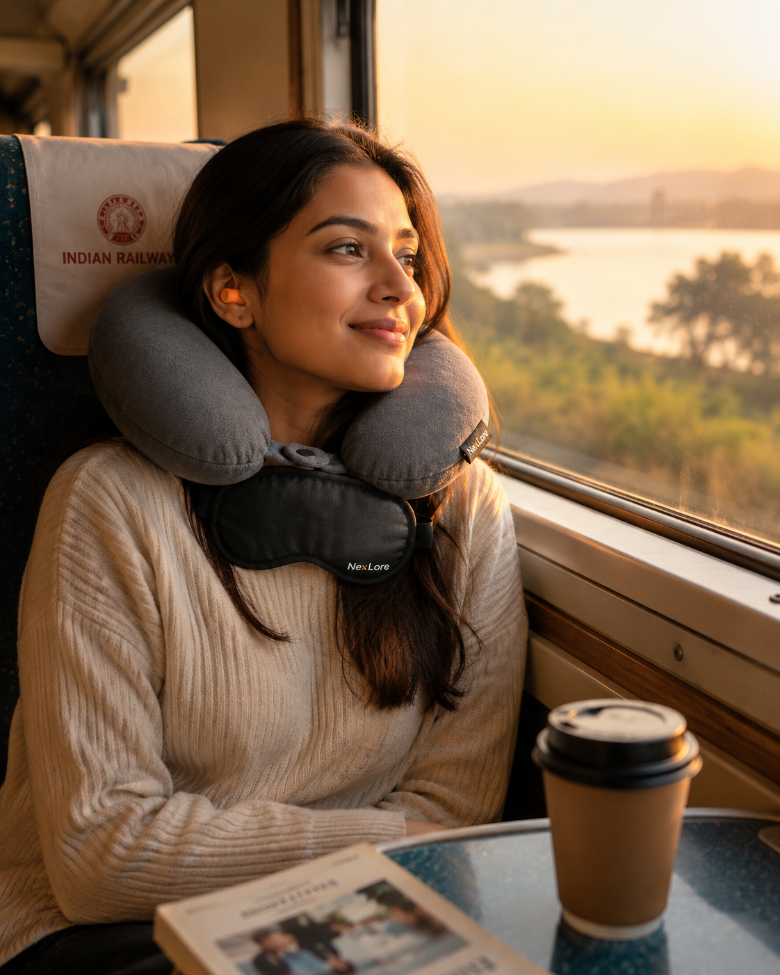 TravelEase™ 3-in-1 Travel Comfort Kit — Neck Pillow, Eye Mask & Earplugs Set