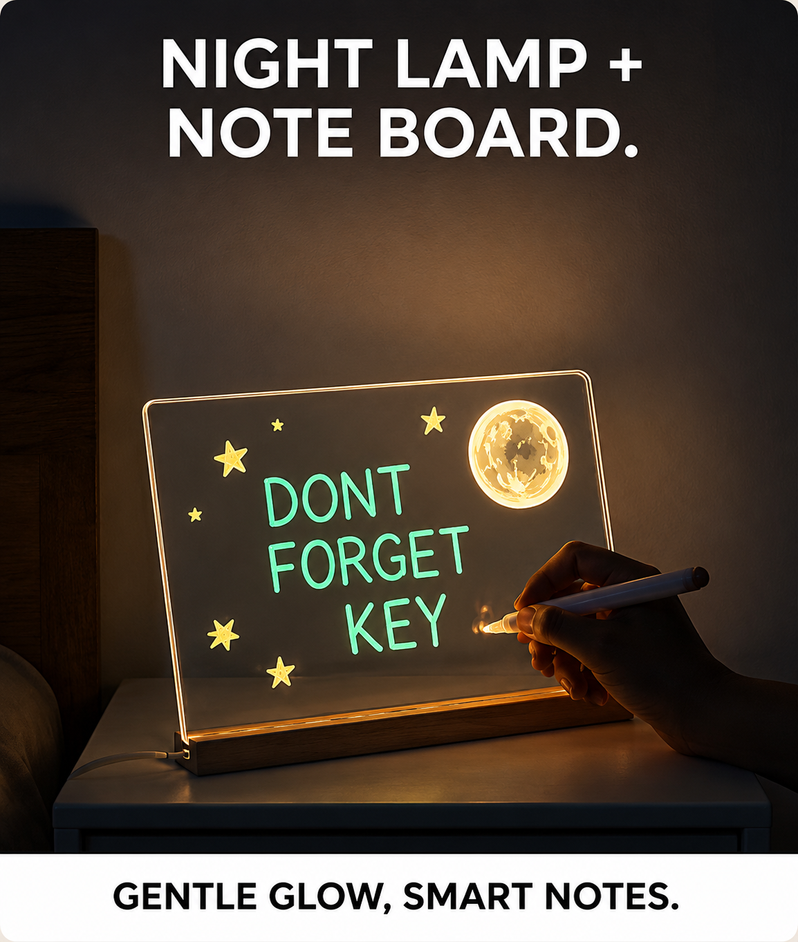 GlowWrite™ LED Message Board – Neon Writing Board with 7 Color Markers