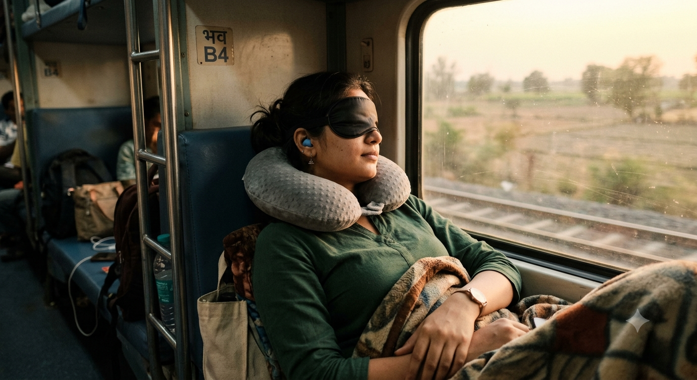 TravelEase™ 3-in-1 Travel Comfort Kit — Neck Pillow, Eye Mask & Earplugs Set
