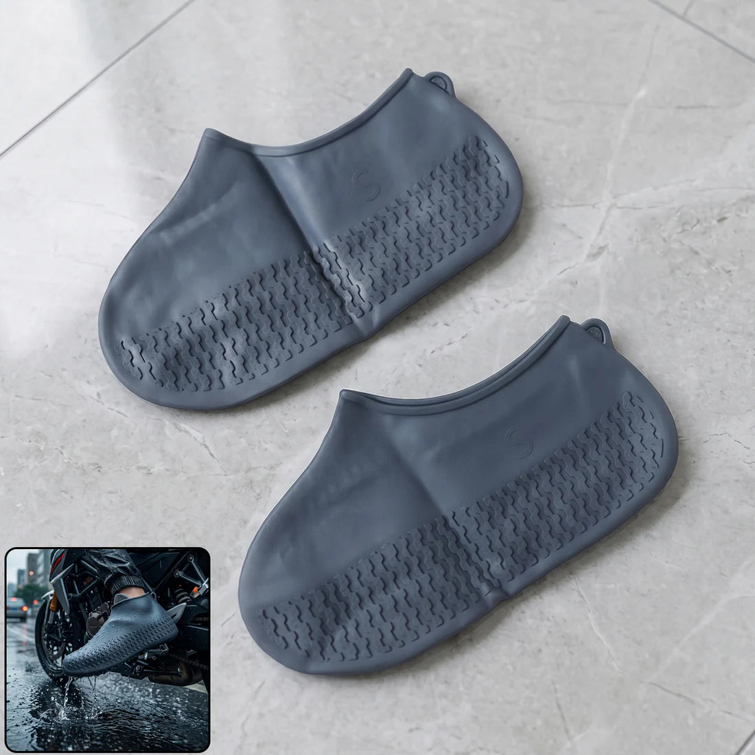 👟Small Size Reusable Waterproof Silicone Shoe Covers | Non-Slip Foldable Rain Shoe Protectors for Men, Women & Kids | 1 Pair
