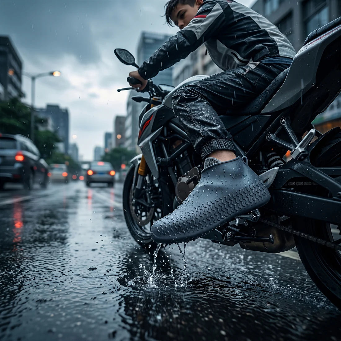 👟Small Size Reusable Waterproof Silicone Shoe Covers | Non-Slip Foldable Rain Shoe Protectors for Men, Women & Kids | 1 Pair